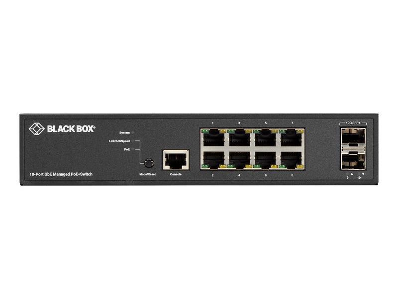 PoEスイッチ PoE+対応 10/100/1000Tx8 SFP/SFP+x2