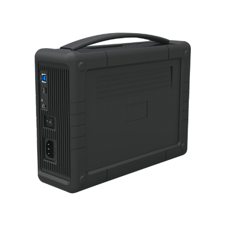 ECLAIRPRO Mobileシリーズ EM352B31 USB3.1（Gen2）対応 ハードウェアRAID対応 可搬型ハンドル付きDAS 総容量16TB（8TB×2ドライブ）