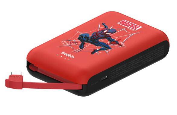 BoostCharge 20W ケーブル内蔵 モバイルバッテリー 10000mAh スパイダーマン