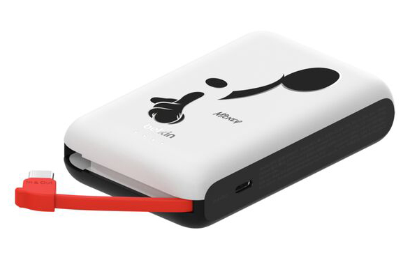 BoostCharge 20W ケーブル内蔵 モバイルバッテリー 10000mAh ミッキー
