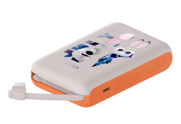 BoostCharge 20W ケーブル内蔵 モバイルバッテリー 10000mAh ズートピア