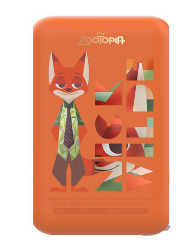 BoostCharge 20W ケーブル内蔵 モバイルバッテリー 10000mAh ズートピア