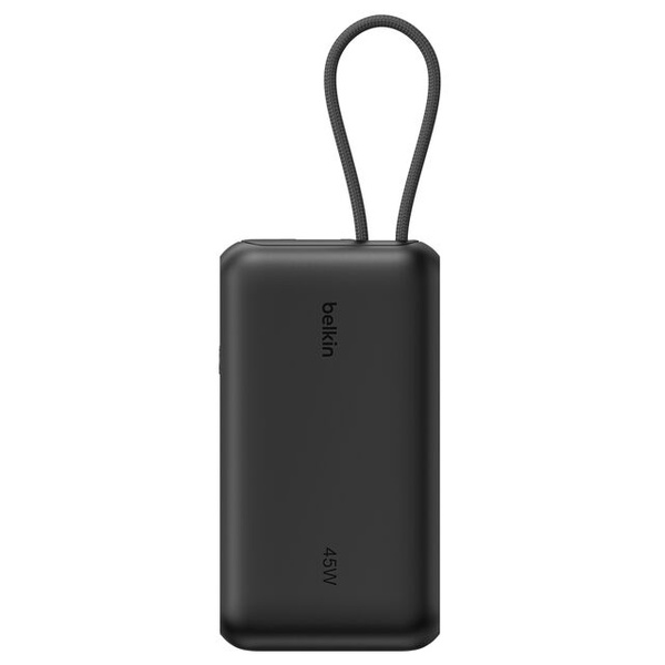 UltraCharge ケーブル内蔵 ディスプレイ付きモバイルバッテリー 10000mAh ブラック