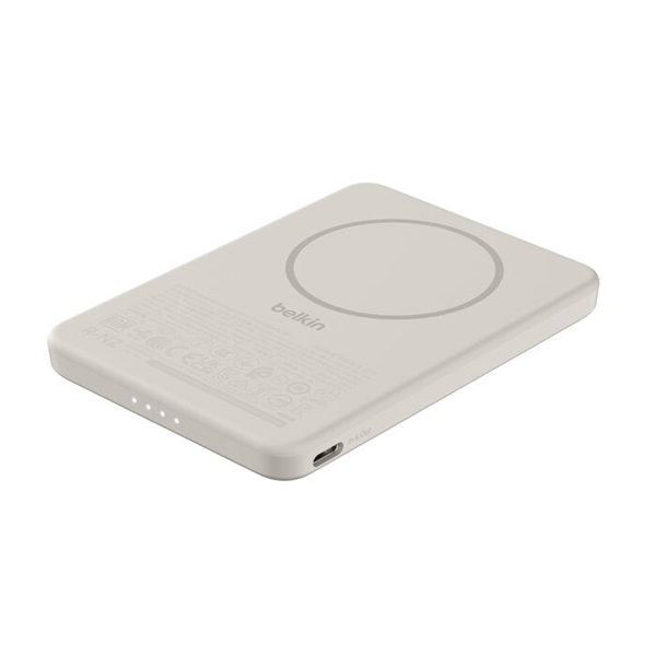 BoostCharge ワイヤレスモバイルバッテリー 5000mAh サンド