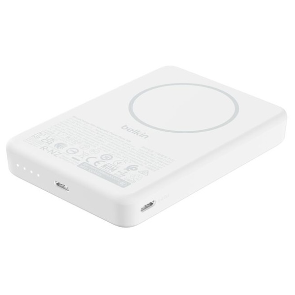 BoostCharge 薄型 マグネット式モバイルバッテリー 10000mAh ホワイト