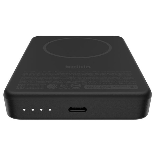 BoostCharge Qi2 薄型 マグネット式モバイルバッテリー スタンド付き 10000mAh ブラック