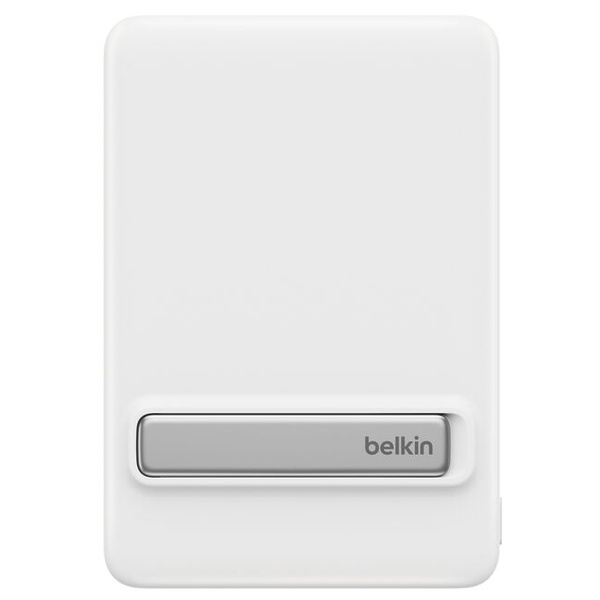 BoostCharge Qi2 薄型 マグネット式モバイルバッテリー スタンド付き 10000mAh ホワイト