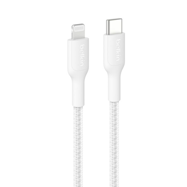 BoostCharge Pro USB-C to Lightning 編組ケーブル 1M ホワイト