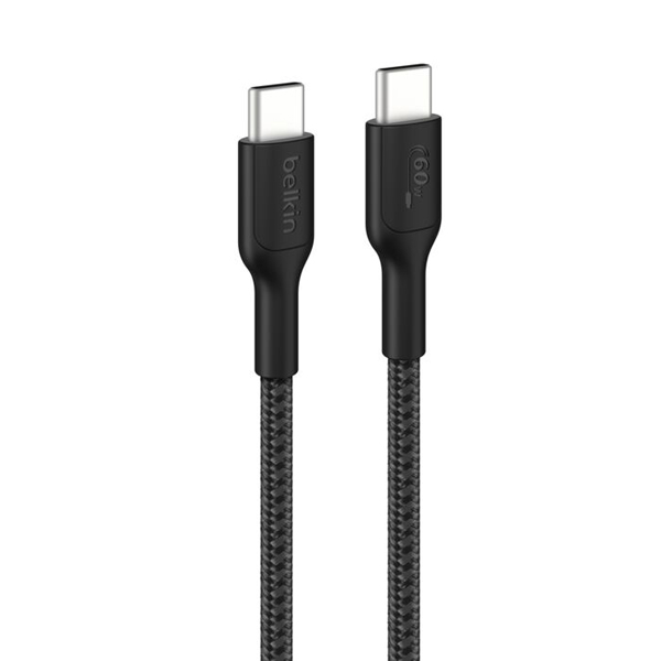 BoostCharge Pro USB-C to USB-C 編組ケーブル 60W 1M ブラック
