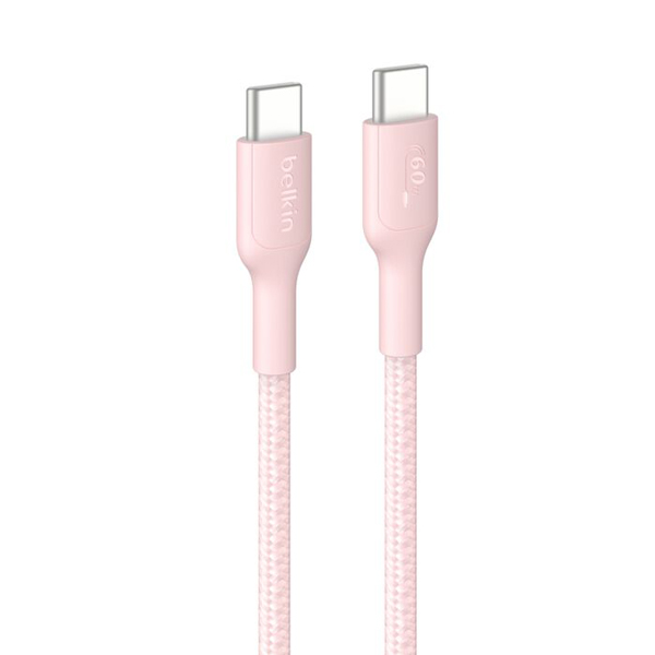 BoostCharge Pro USB-C to USB-C 編組ケーブル 60W 2M ピンク
