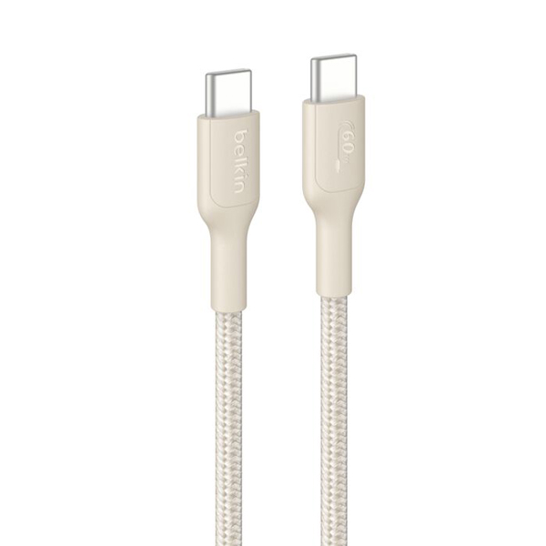 BoostCharge Pro USB-C to USB-C 編組ケーブル 60W 2M サンド