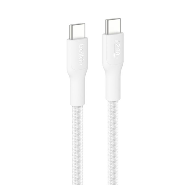 BoostCharge Pro USB-C to USB-C 編組ケーブル 240W 1M ホワイト