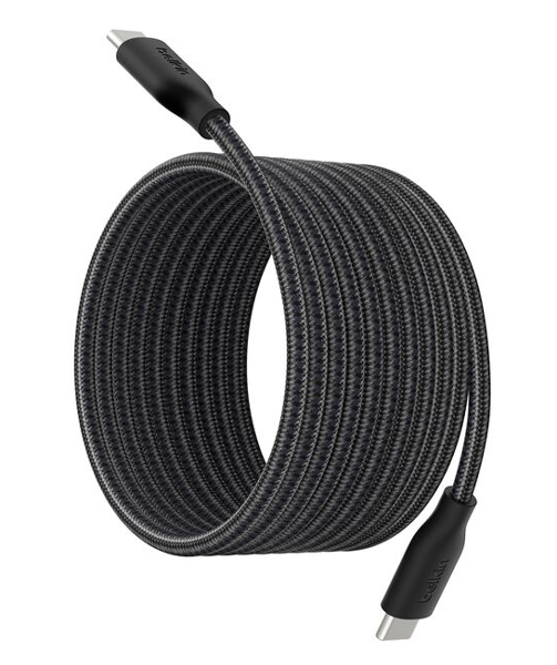 BoostCharge Pro USB-C to USB-C 編組ケーブル ラウンド 240W 2M ブラック