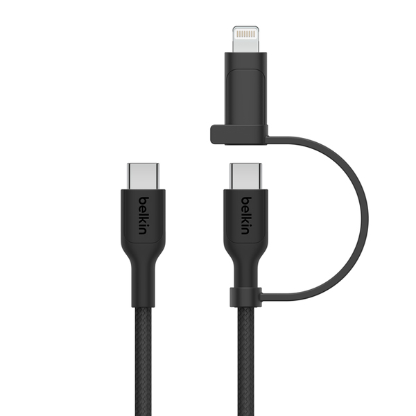 BoostCharge 2-in-1 USB-C & ライトニングケーブル ブラック