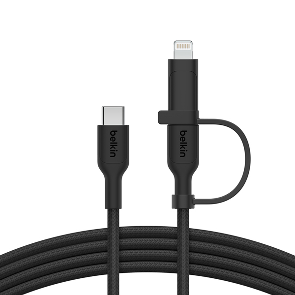 BoostCharge 2-in-1 USB-C & ライトニングケーブル ブラック