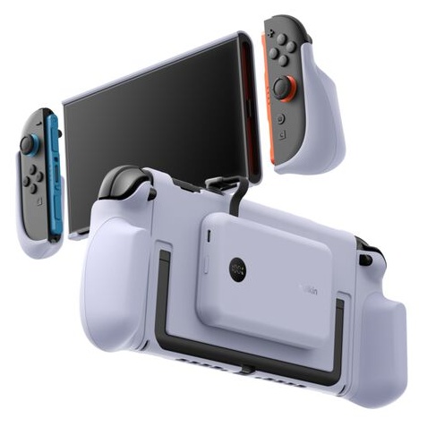 Gaming Switch 2 モバイルバッテリー付充電グリップ ライラック