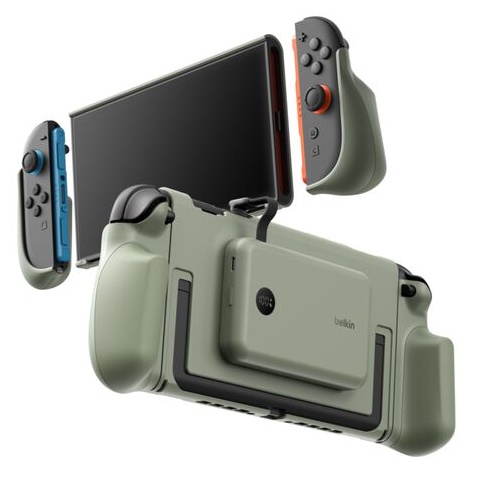 Gaming Switch 2 モバイルバッテリー付充電グリップ オリーブ