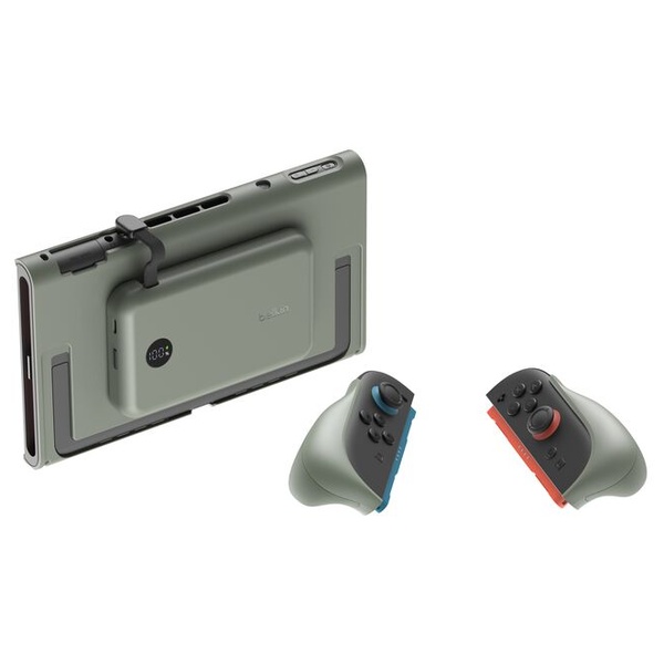 Gaming Switch 2 モバイルバッテリー付充電グリップ オリーブ