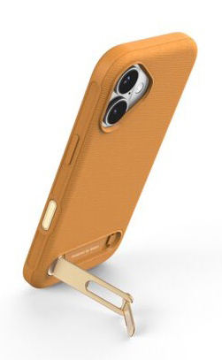 SheerForce iPhone 17用 シリコンケース ギャラリーシリーズ キックスタンド付き ティンバーブラウン