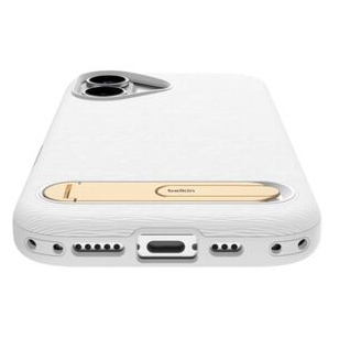 SheerForce iPhone 17用 シリコンケース ギャラリーシリーズ キックスタンド付き ホワイト
