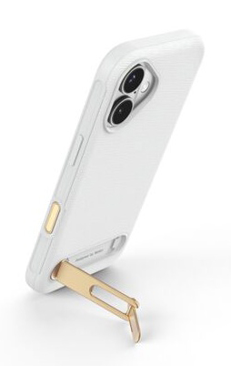 SheerForce iPhone 17用 シリコンケース ギャラリーシリーズ キックスタンド付き ホワイト