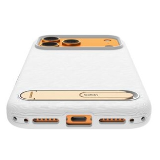 SheerForce iPhone 17 Pro用 シリコンケース ギャラリーシリーズ キックスタンド付き ホワイト