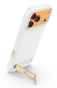 SheerForce iPhone 17 Pro用 シリコンケース ギャラリーシリーズ キックスタンド付き ホワイト