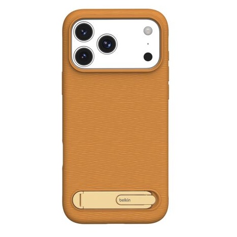 SheerForce iPhone 17 Pro Max用 シリコンケース ギャラリーシリーズ キックスタンド付き ティンバーブラウン