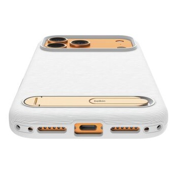 SheerForce iPhone 17 Pro Max用 シリコンケース ギャラリーシリーズ キックスタンド付き ホワイト