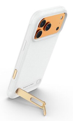 SheerForce iPhone 17 Pro Max用 シリコンケース ギャラリーシリーズ キックスタンド付き ホワイト