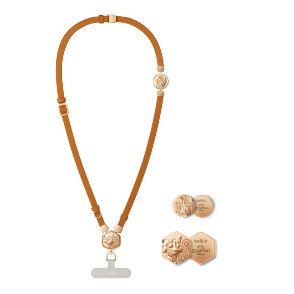 2-in-1 スマートフォン用レザーストラップ（3Dプレート） ズートピア 2