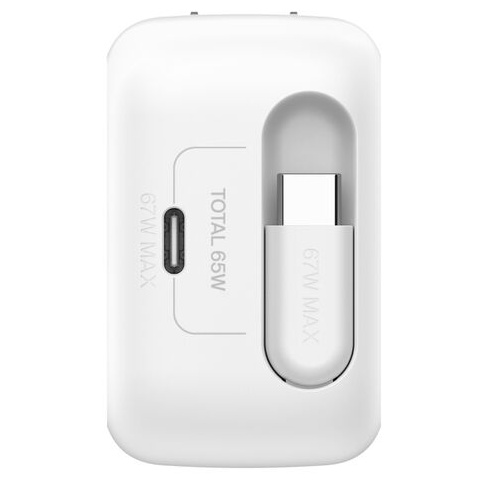 BoostCharge Pro 67W 1ポート 巻き取り式USB-Cケーブル付き GaN充電器