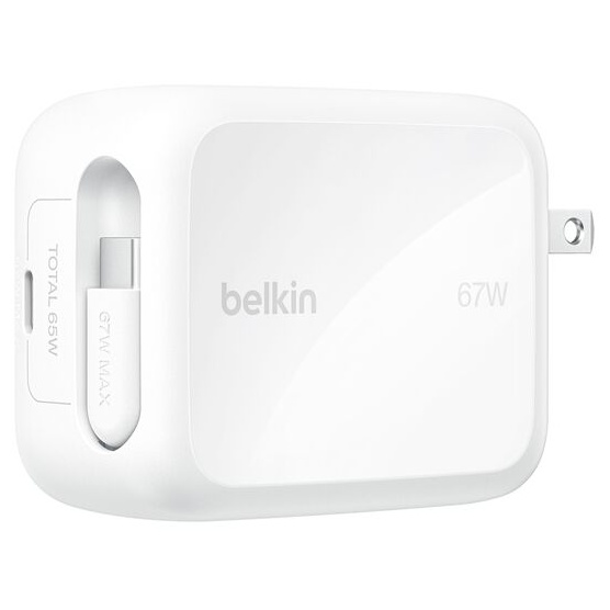 BoostCharge Pro 67W 1ポート 巻き取り式USB-Cケーブル付き GaN充電器