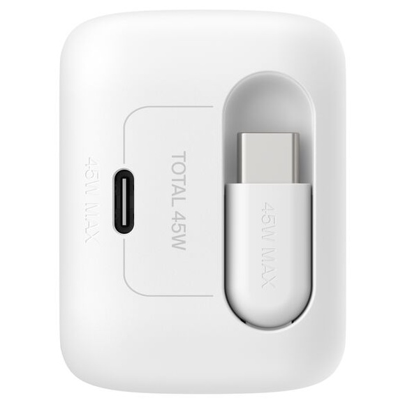 BoostCharge Pro 45W 1ポート 巻き取り式USB-Cケーブル付き 急速充電器
