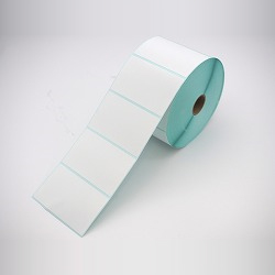 熱転写用アート紙/無地ラベル/幅80mm×長さ50mm/ラベルピッチ3mm/1巻1300枚/10巻入り
