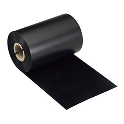 熱転写用インクリボン・レジンタイプ/幅110mm×長さ450m/10巻入り/外径8インチ/紙管サイズ25.4mm(1インチ)