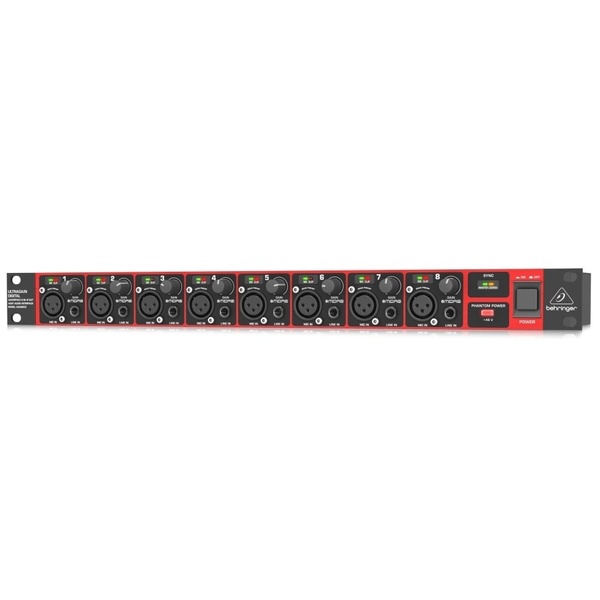 MIDASデザインのマイクプリアンプを搭載した、8CHのA/D-D/Aコンバーター