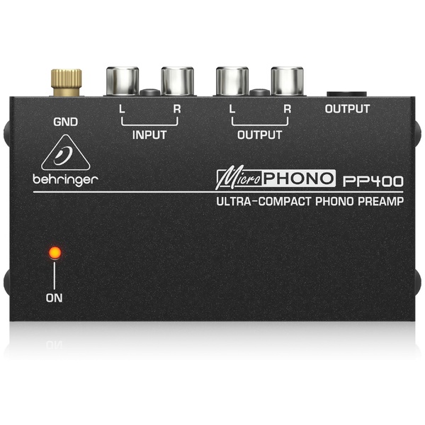 MMカートリッジ対応・RCA/フォーン出力装備の超小型フォノプリアンプ
