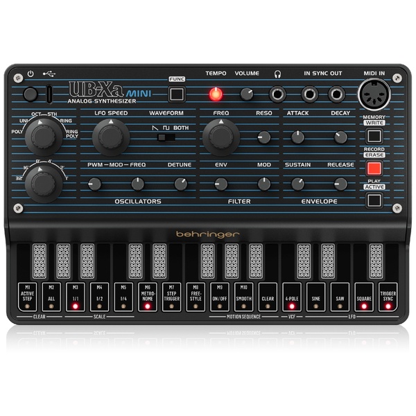 伝説のOB-Xaサウンドが手のひらサイズに。3VCO、16ステップシーケンサー搭載のポータブル・アナログシンセサイザー