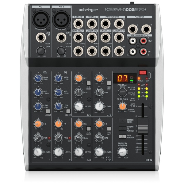 USBインターフェースとKLARK TEKNIK社製FXを備えた10入力コンパクトアナログミキサー