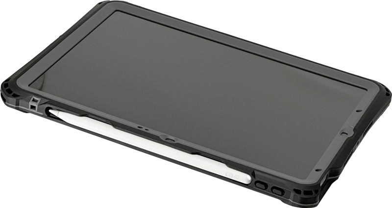 【耐衝撃・防塵防水】11インチiPad Pro 第2～4世代用 IP72ケース  二重リング付きフック式ストラップ・回転ハンドベルト付スタンド付属