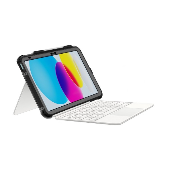 【耐衝撃・防塵防水】iPad A16/第10世代専用(11インチ)IP71ケース 回転ハンドベルト付スタンド付属
