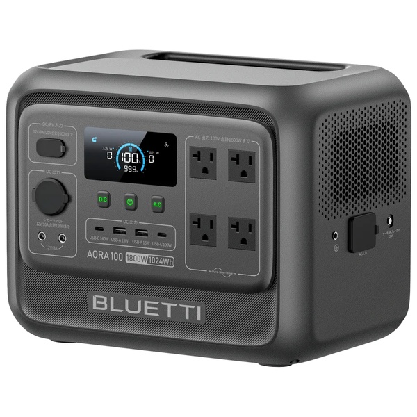 BLUETTI ポータブル電源 AORA 100 V2 1024Wh グレー