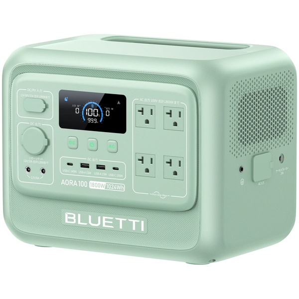 BLUETTI ポータブル電源 AORA 100 V2 1024Wh ミントグリーン