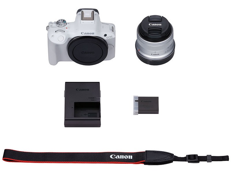 ミラーレスカメラ EOS R50・RF-S18-45 IS STMレンズキット (ホワイト)