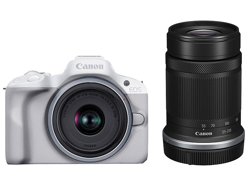 ミラーレスカメラ EOS R50・ダブルズームキット （ホワイト）