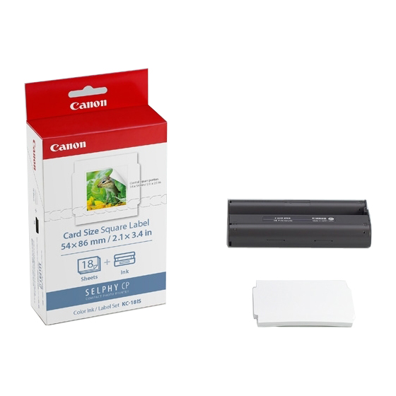 カラーインク/スクウェアラベルセット KC-18IS （正方形シール）