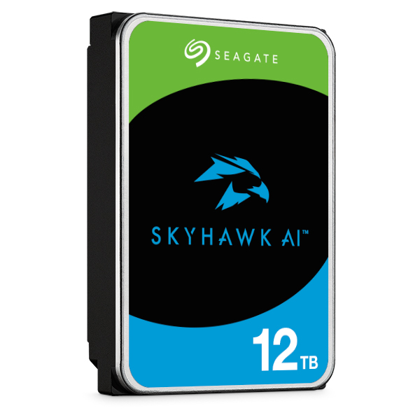 Seagate SkyHawk AI 3.5【データ復旧3年付】 12TB 内蔵HDD (CMR) メーカー5年保証 512MB 7200rpm ネットワーク ビデオ レコーダー AI対応NVRシステム用ST12000VE003