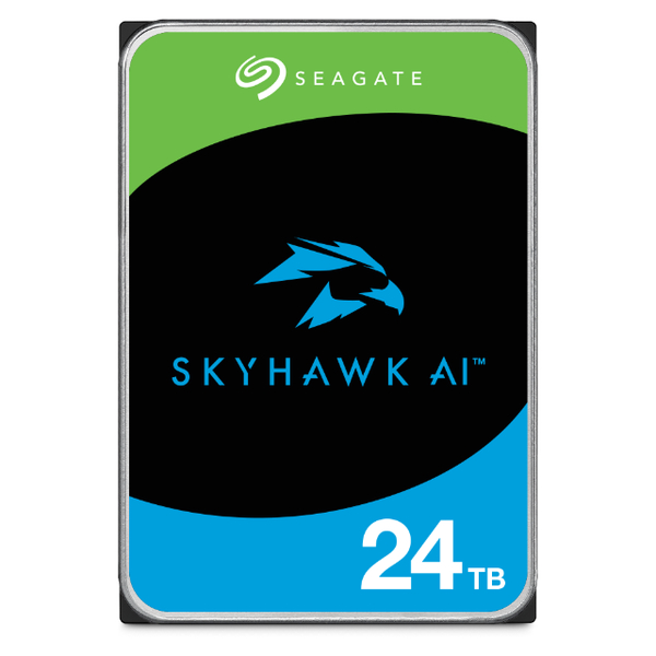Seagate SkyHawk AI 3.5【データ復旧3年付】 24TB 内蔵HDD (CMR) メーカー5年保証 512MB 7200rpm ネットワーク ビデオ レコーダー AI対応NVRシステム用ST24000VE002