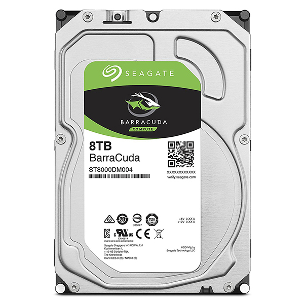 Seagate BarraCuda 3.5 8TB 内蔵HDD メーカー2年保証 SATA 6.0Gb/s 256MB 5400rpm ST8000DM004